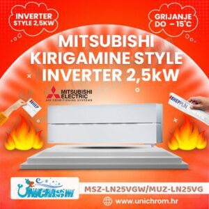 Mitsubishi Electric Kirigamine Style Inverter MSZ-LN25VGW/MUZ-LN25VG Bijela White 2