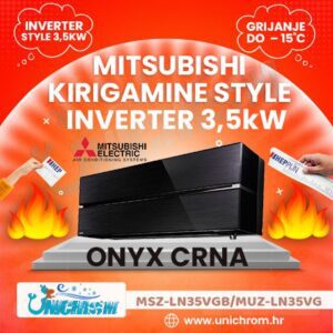 Mitsubishi Electric Kirigamine Style Inverter MSZ-LN35VGB/MUZ-LN35VG Onyx Crna 3