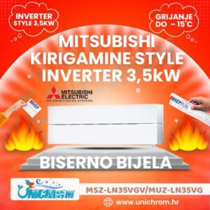Mitsubishi Electric Kirigamine Style Inverter MSZ-LN35VGV/MUZ-LN35VG Biserno Bijela 3