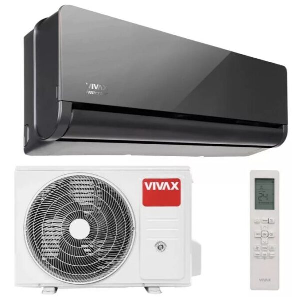 ACP-12CH35AEHI-GM Vivax H Design 5,2 kW ACP-18CH50AEHI+ GRAY MIRROR velika unutarnja jedinica s tamnim ogledalom