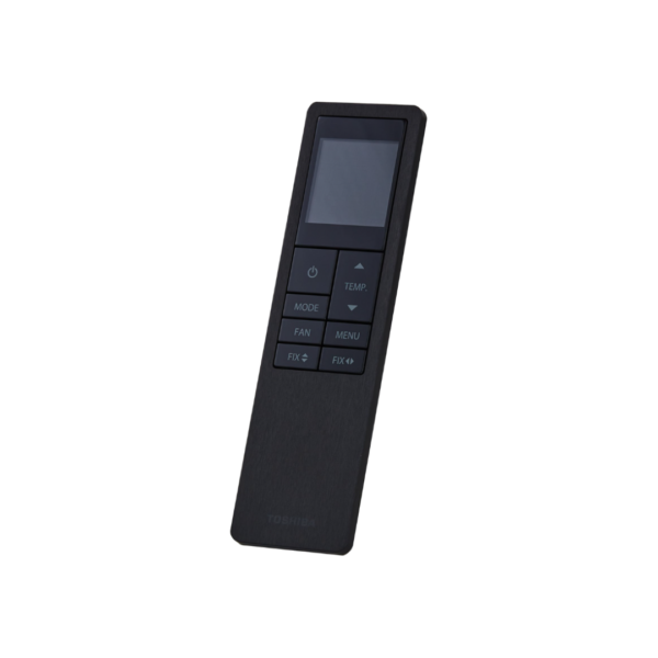 5-606451112501f_608ff5b6952bf (1) Prikaz premium daljinskog upravljača i tekstilne teksture panela Toshiba Haori 3,5 kW