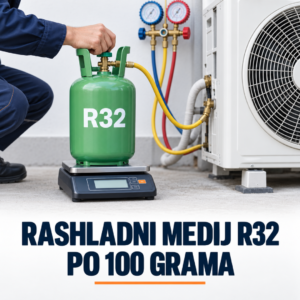 Punjenje klima-uređaja rashladnim medijem R32 uz vaganje