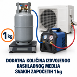 Vaganje dodatne količine prikupljenog rashladnog medija