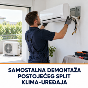 Samostalna demontaža unutarnje i vanjske jedinice split klima-uređaja